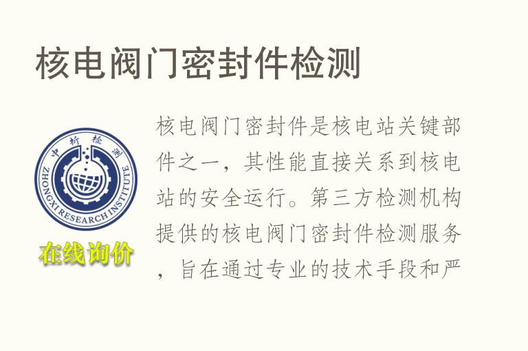 核电阀门密封件检测