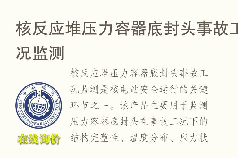 核反应堆压力容器底封头事故工况监测
