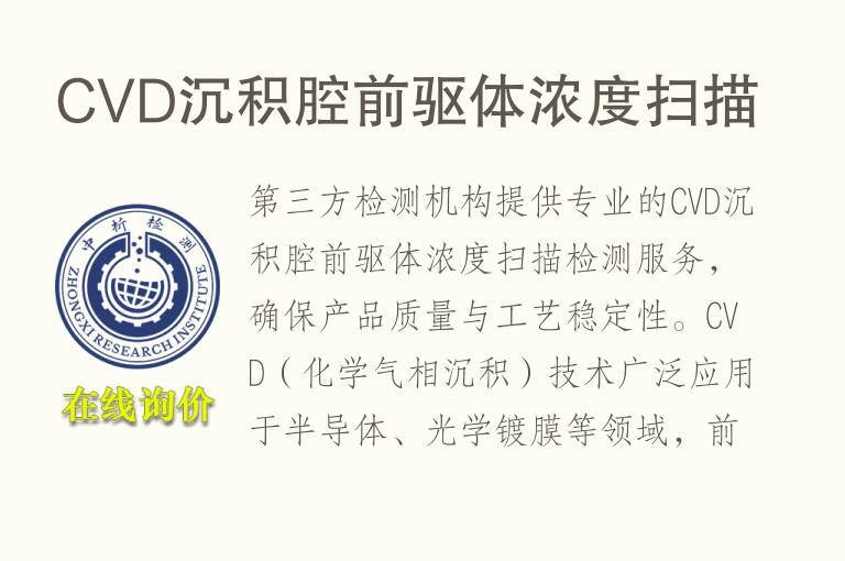 CVD沉积腔前驱体浓度扫描
