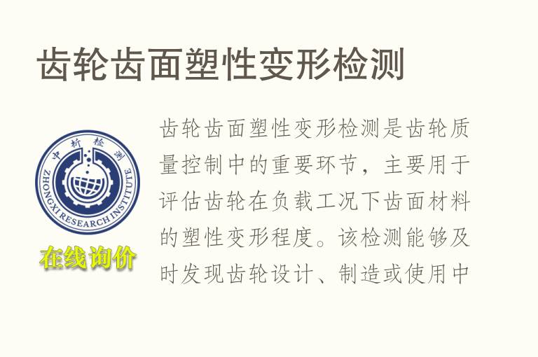 齿轮齿面塑性变形检测