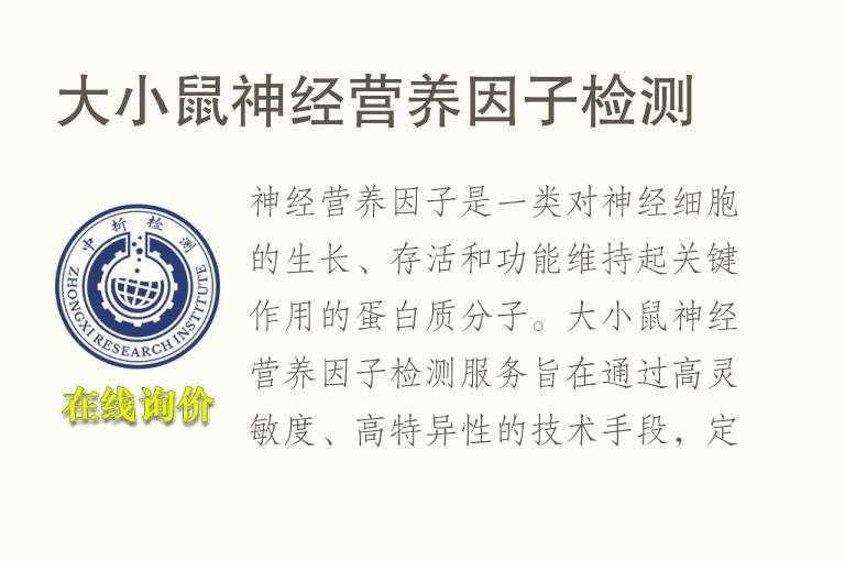 大小鼠神经营养因子检测
