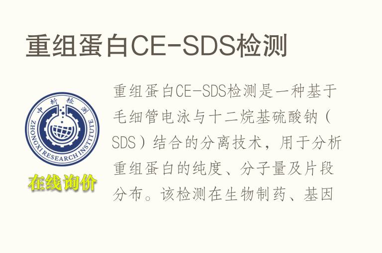 重组蛋白CE-SDS检测
